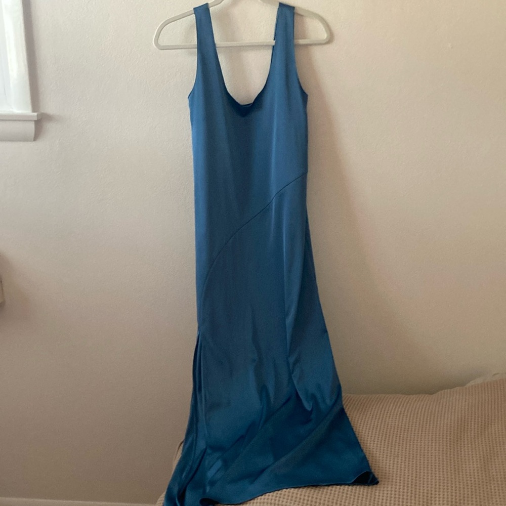 Zara silk blue dress small
